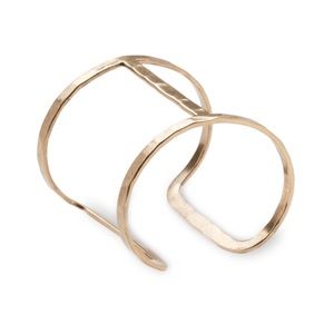 Lucky brand hammered gold bar cuff bracelet